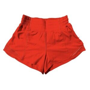 Lululemon High Rise Red Hotty Hot High‑Rise Lined Short 2" Size 2
